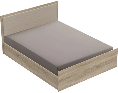 Κρεβάτι διπλό Vita Plus pakoworld σε sonoma απόχρωση 160x200εκ 361-000016