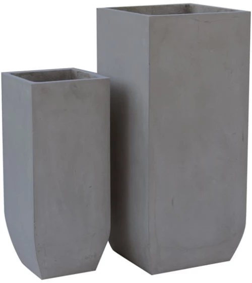 FLOWER POT-1  Set 2 τεμαχίων Cement Grey