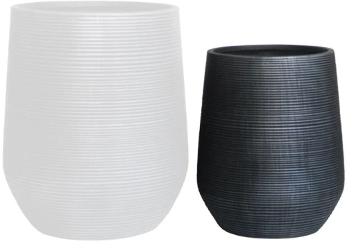 FLOWER POT-17 Φ45x50cm, Cement Απόχρωση Anthracite