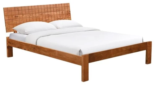 CAPITAL Κρεβάτι Διπλό, για Στρώμα 150x200cm, Ακακία Φυσικό