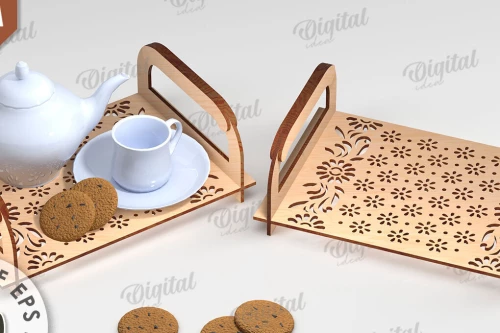 Intra απο ξύλο plywood 3mm-4mm πάχος Δίσκος σερβιρίσματος πρωινού με Δίασταση 30x20 cm INTRAFABR-111598416