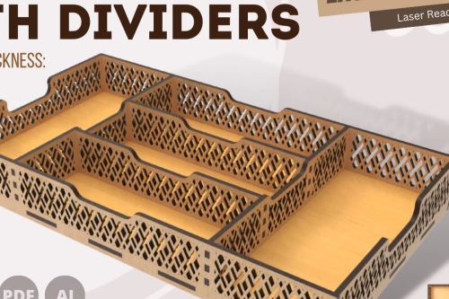 Intra απο ξύλο plywood 3mm-4mm πάχος – Δίσκοι σερβιρίσματος με διαχωριστικά, Δίασταση  20x20 cm INTRAFABR-83194254