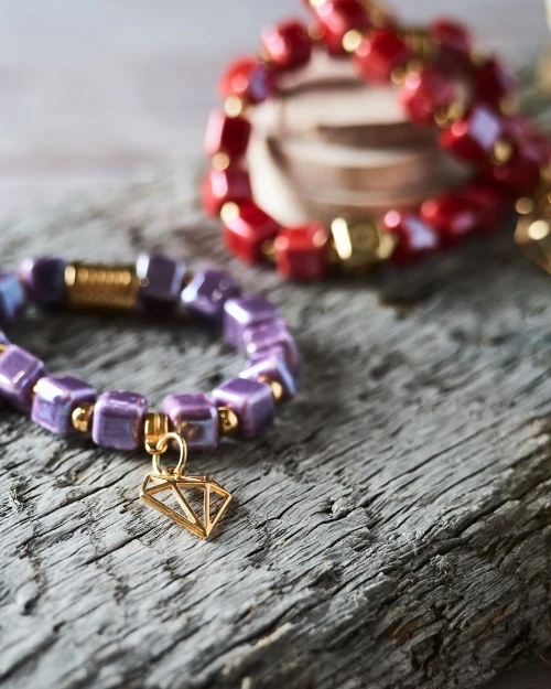 Ceramic Purple Bracelet