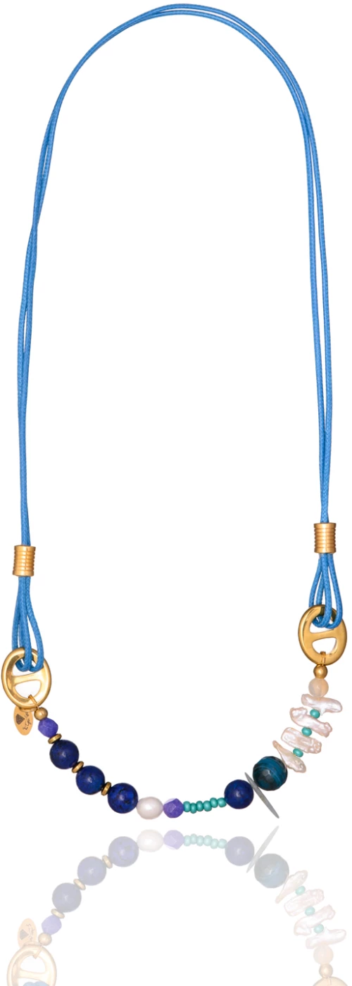 Azure Cascade Gemstone Necklace