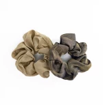 Λαστιχάκι Μαλλιών Scrunchie Ανάγλυφο Σατέν HBE646-3-Χρυσό