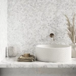 Ivy Space 28.7x28.7cm Πλακάκι Herringbone Calacatta Cremo Mini Γυαλιστερό