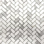 Ivy Space 28.7x28.7cm Πλακάκι Herringbone Calacatta Cremo Mini Γυαλιστερό