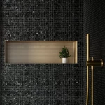 Ivy Space 30.5x30.5cm Πλακάκι Square Black Argo Γυαλιστερό
