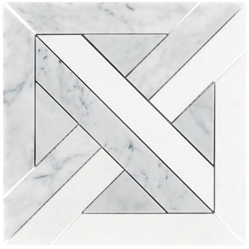 Ivy Space 27.1x29cm Πλακάκι Parquet Diagonal Thassos Grey Ματ