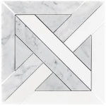 Ivy Space 27.1x29cm Πλακάκι Parquet Diagonal Thassos Grey Ματ