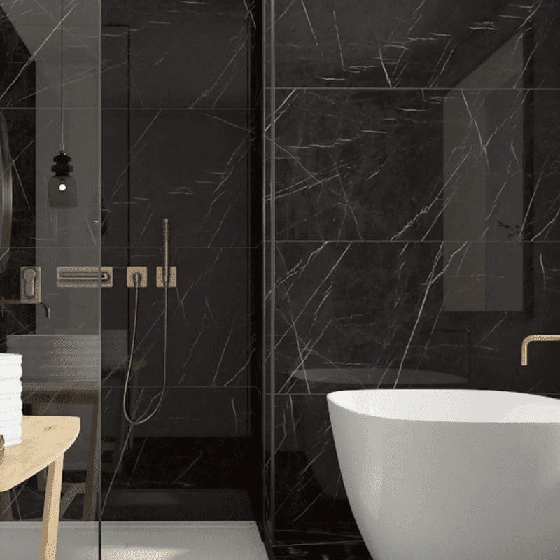 Ivy Space Πλακάκι Μαρμάρου Nero Marquina 40x61x1 cm, Ματ