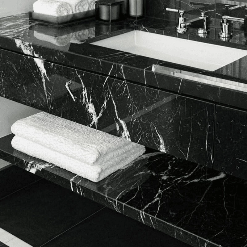 Ivy Space Πλακάκι Μαρμάρου Nero Marquina 40x61x1 cm, Ματ
