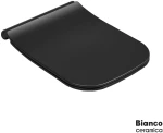 Κάλυμμα Λεκάνης MIZO Slim Soft Close Bianco Ceramica Black Matt