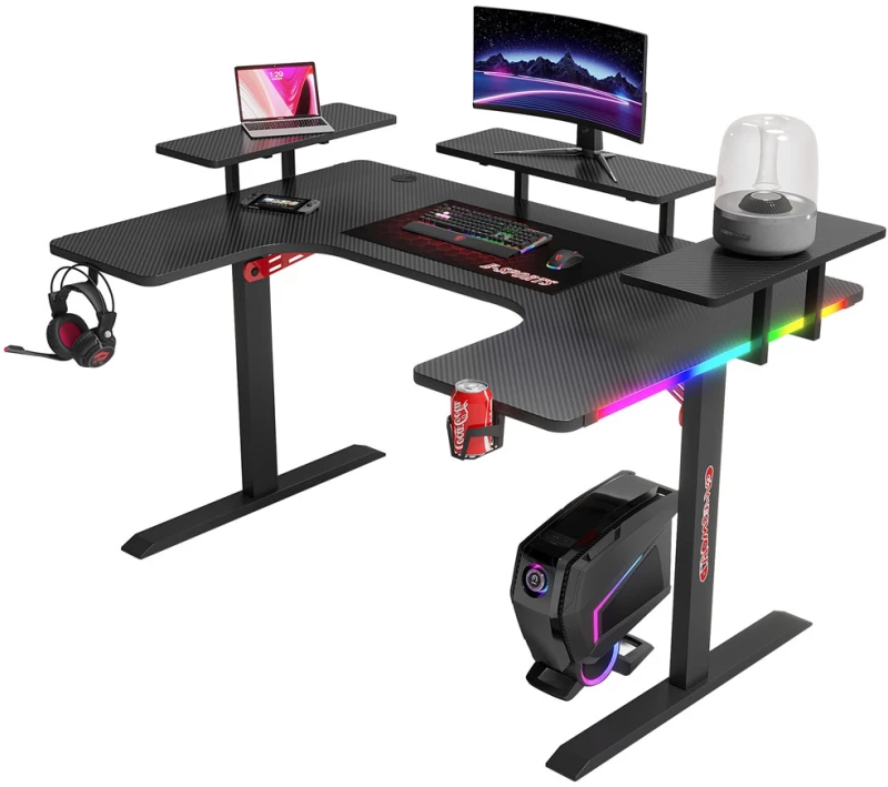 Gaming desk No brand P203  5 in 1  RGB  Black - 74004
