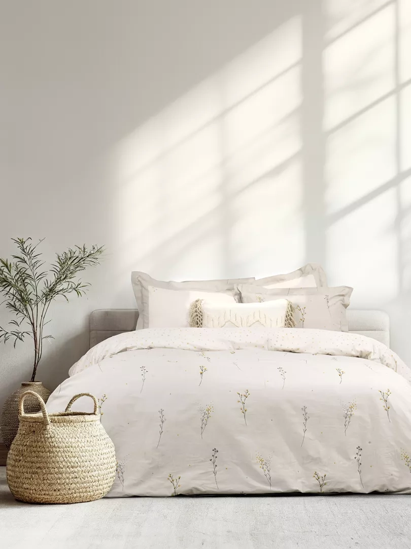 Σετ Σεντόνια Delicate Μπεζ Υπέρδιπλα (2 x 240x260 + 2 Μαξιλαροθήκες Oxford 4 πλευρών 52x72+5)