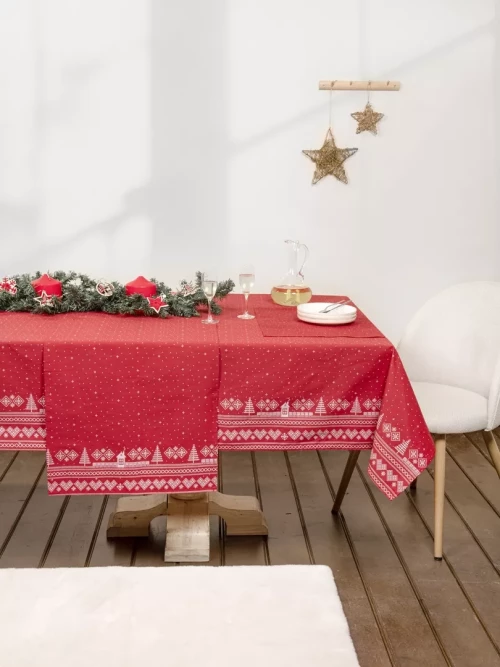 Τραπεζομάντηλο Wonderland Κόκκινο Τραπεζομάντηλο 150x250