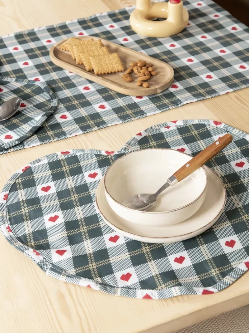 Σουπλά Christmas Love Πράσινο, Κόκκινο Σουπλά 35x50