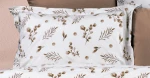 Μαξιλαροθήκη Εμπριμέ Μυρτώ 352 50X70 Beige 100% Cotton Flannel - -