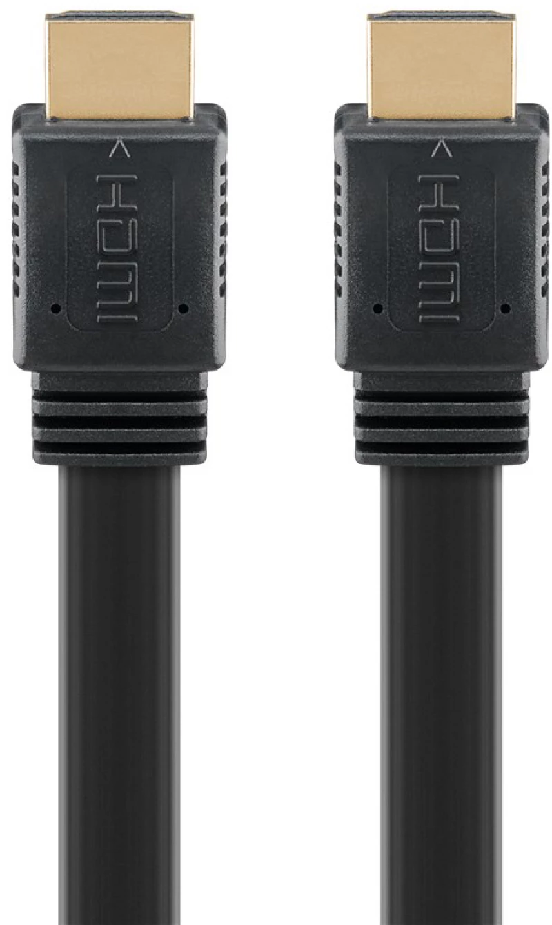 GOOBAY καλώδιο HDMI 77135 με Ethernet, flat, 8K/60Hz, 48 Gbps, 2m, μαύρο