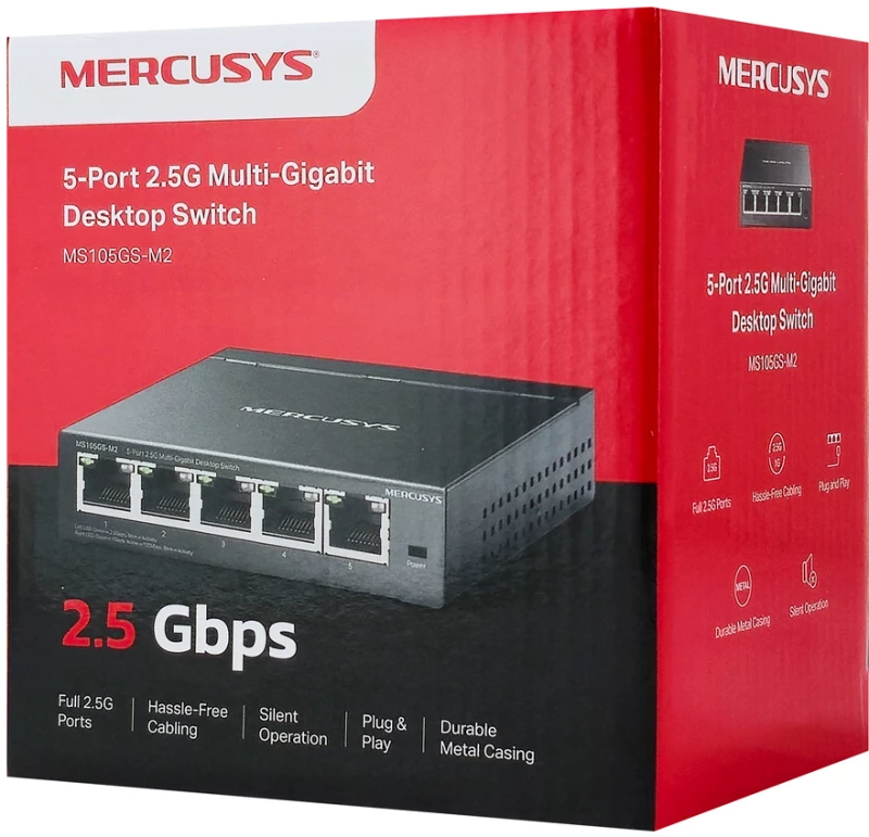 MERCUSYS desktop switch MS105GS-M2, 5x 2.5Gbps θύρες, UN/1.0