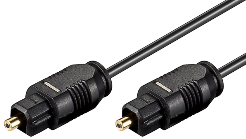 GOOBAY καλώδιο ήχου Toslink 50216, gold plated, 2.2mm, 1m, μαύρο