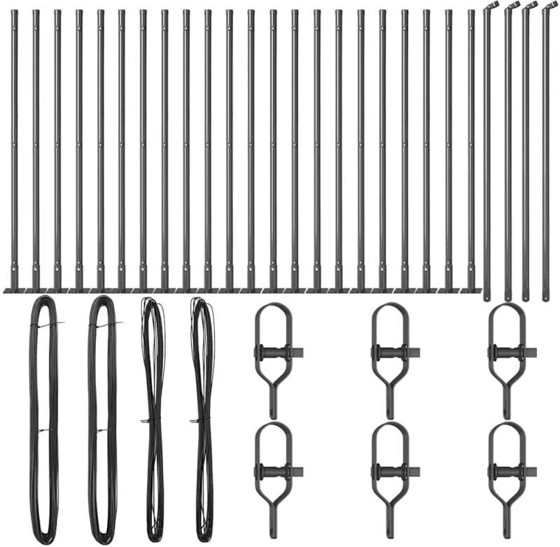 vidaXL Στύλος Περιφράξεων 26 pcs Γκρι Μέγεθος: 3,2 x 3,2 x 110 εκ.