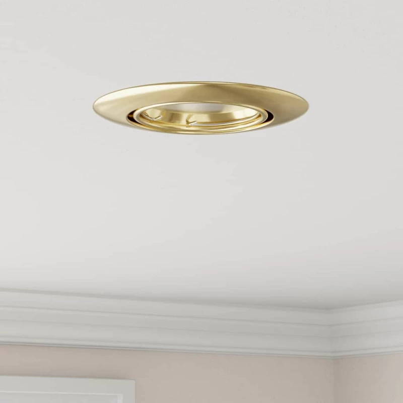 vidaXL Spotlights με προβολείς 12 pcs Χρυσό 9 x 9 εκ. Μέταλλο