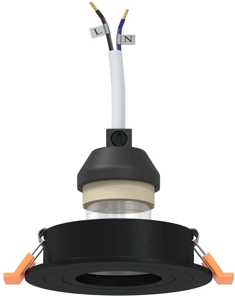 vidaXL Spotlights με προβολείς 12 pcs Μαύρο 9 x 9 x cm Αλουμίνιο