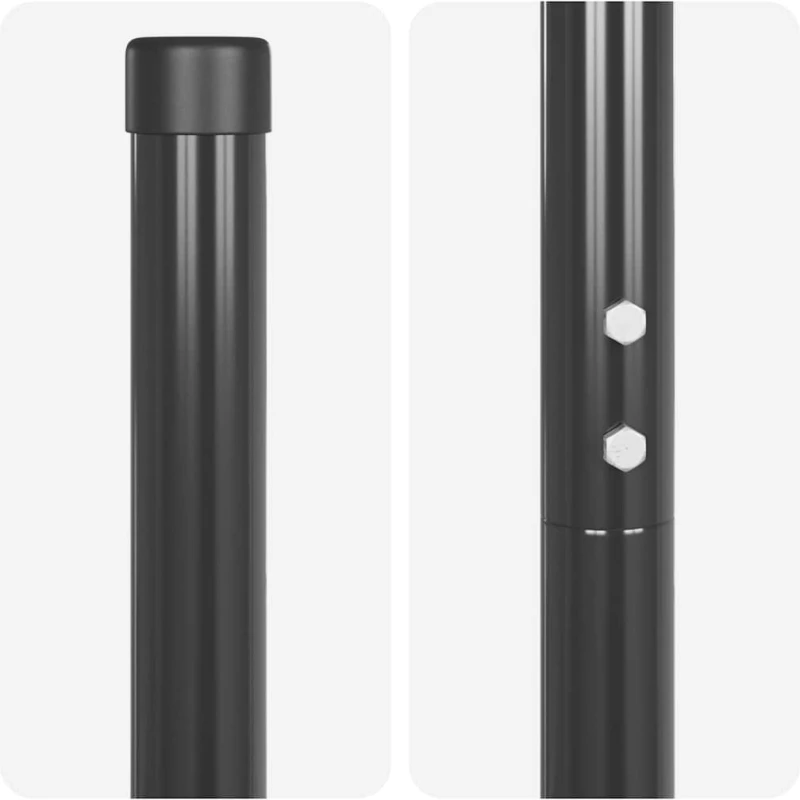 vidaXL Πό posts φράχτη 2 pcs Γκρι Ατσάλι με Επικάλυψη Πούδρας