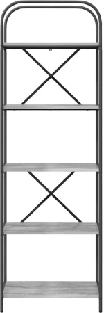 vidaXL Ράφι Βιβλίων Γκρι sonoma 60 x 30 x 183 εκ Επεξεργασμένο ξύλο