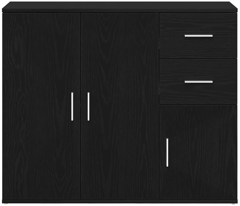 vidaXL Μπουφές Μαύρης Δρυός 91x29,5x75 εκ. από Τεχνητό Ξύλο
