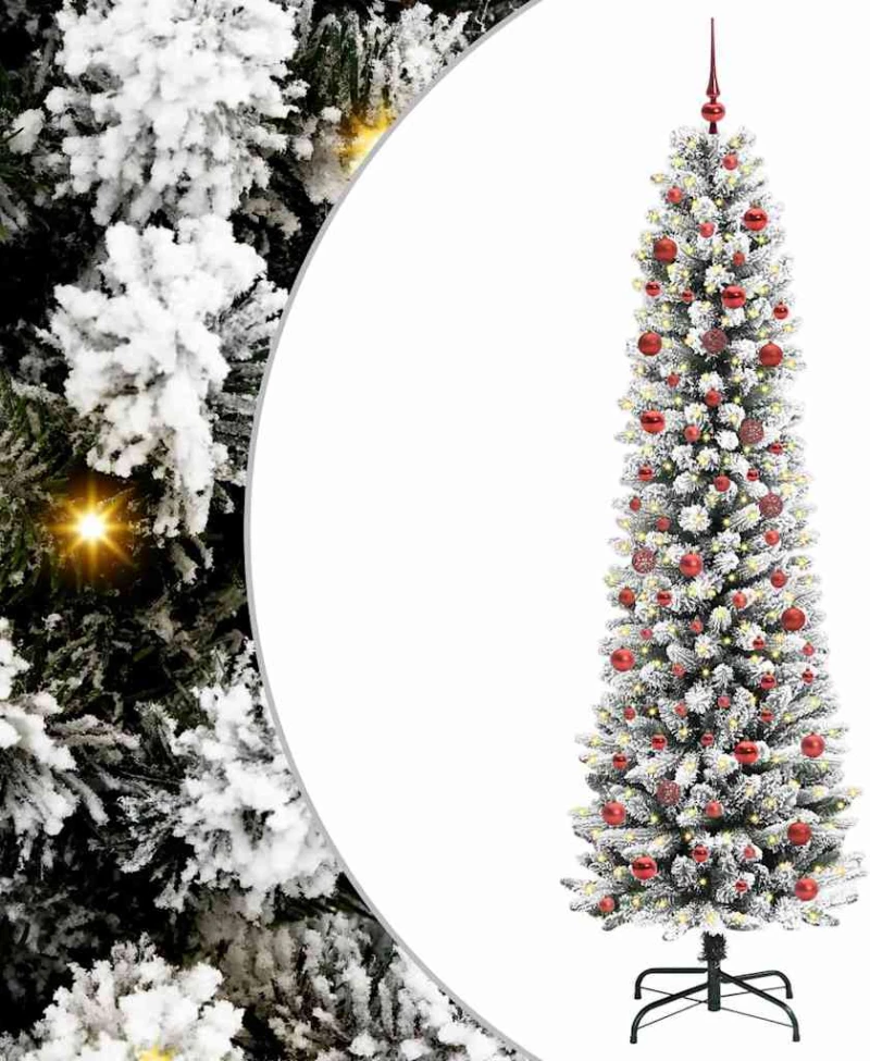 vidaXL Τεχνητό Χριστουγεννιάτικο Δέντρο με 300 LED Λευκό 210 cm