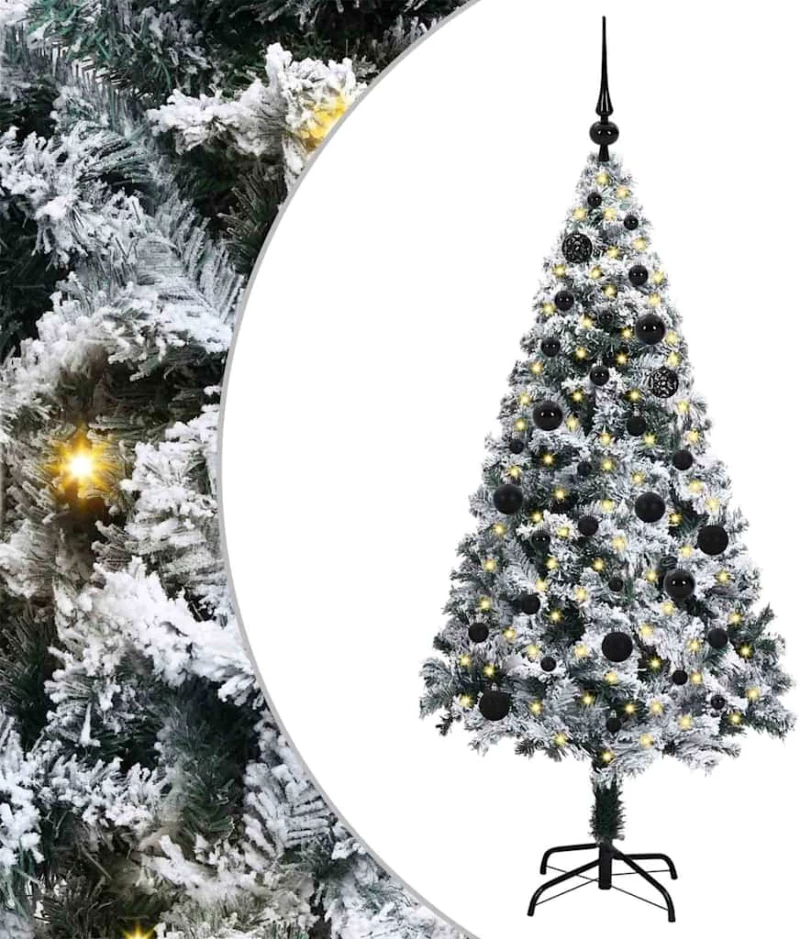 vidaXL Τεχνητό Χριστουγεννιάτικο Δέντρο με 150 LED Λευκό 150 cm