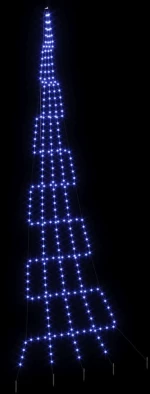 vidaXL Χριστουγεννιάτικο Δέντρο LED με Σφήνες Εδάφους Μπλε 500 cm