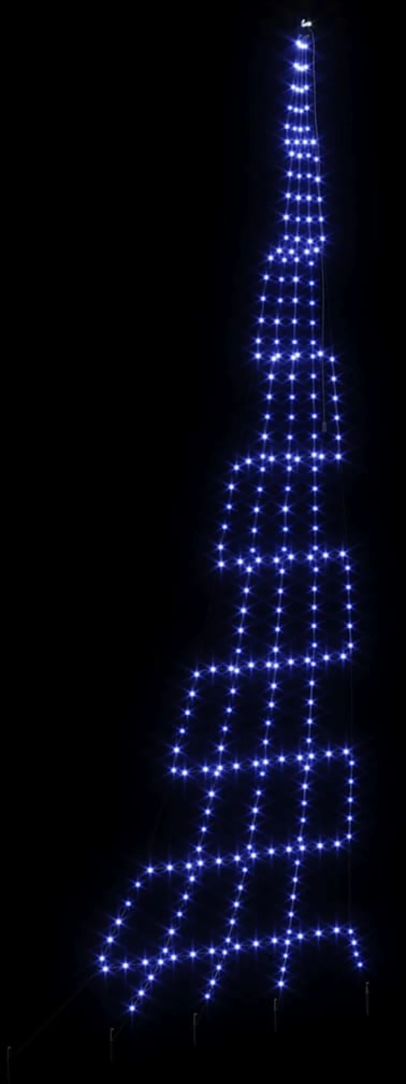 vidaXL Χριστουγεννιάτικο Δέντρο LED με Σφήνες Εδάφους Μπλε 500 cm