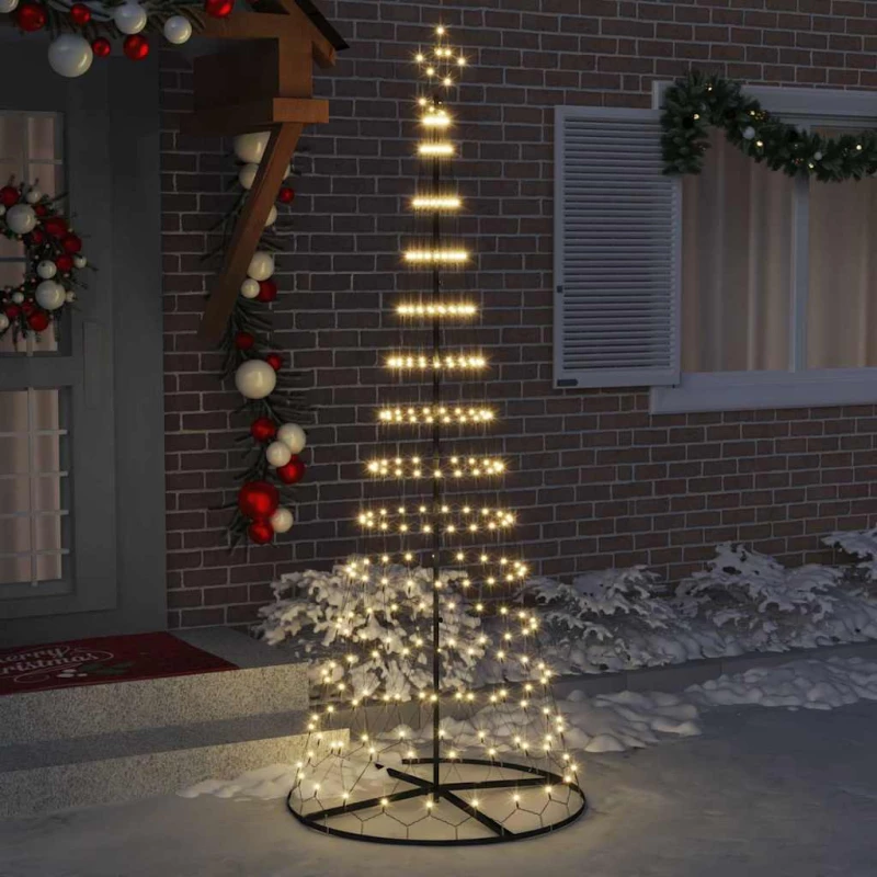 vidaXL LED Χριστουγεννιάτικο Δέντρο Θερμό λευκό 100 x 100 x 250 εκ