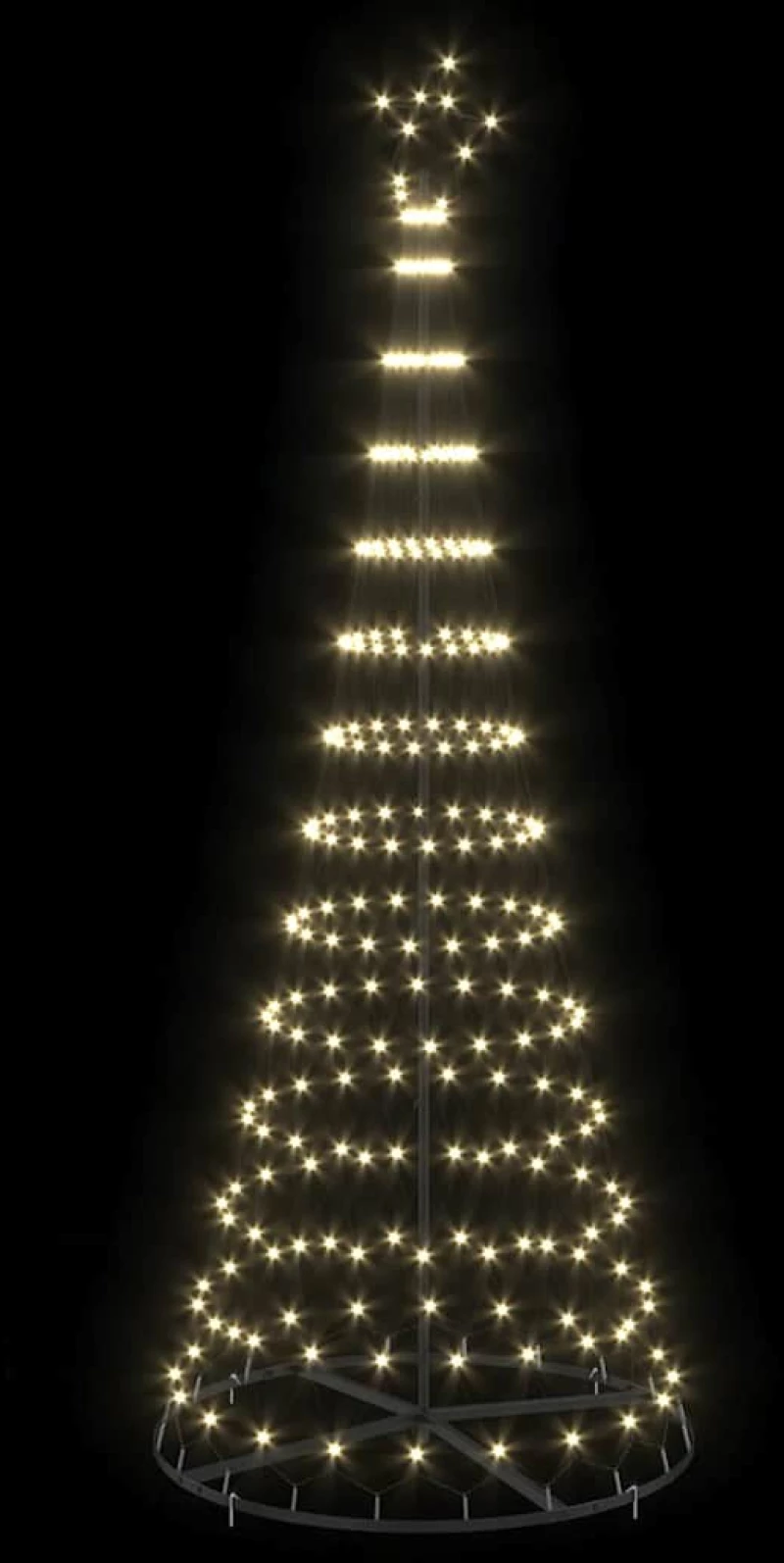 vidaXL LED Χριστουγεννιάτικο Δέντρο Θερμό λευκό 100 x 100 x 250 εκ