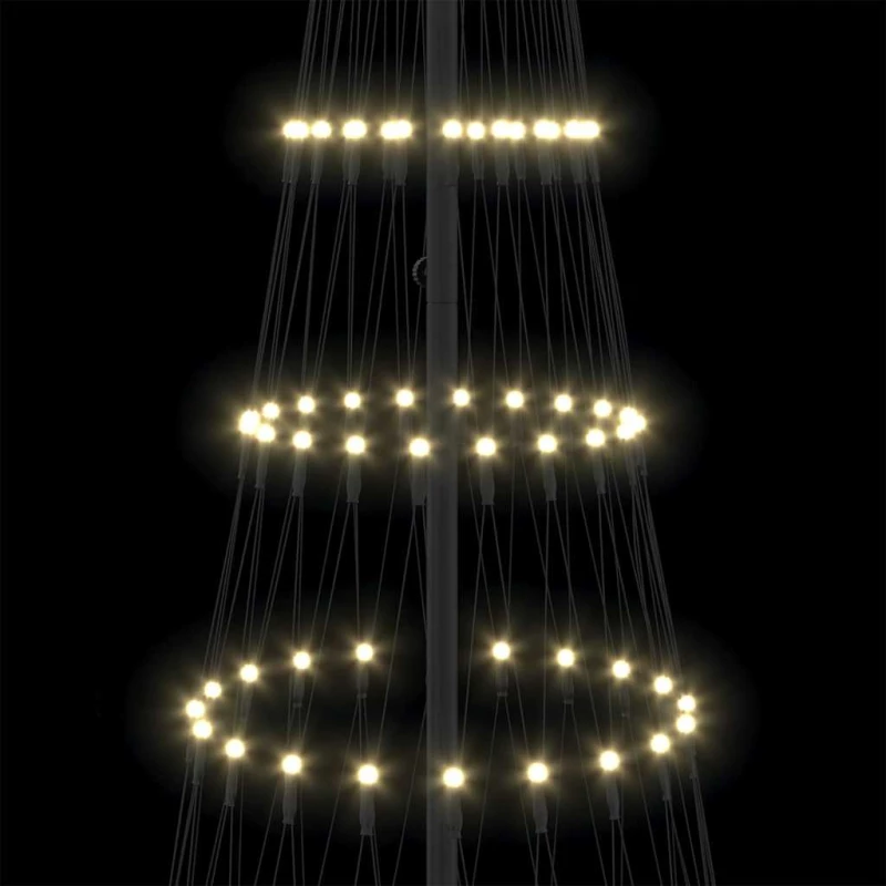 vidaXL LED Χριστουγεννιάτικο Δέντρο Θερμό λευκό 100 x 100 x 250 εκ