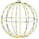 vidaXL Μπάλα με 192 LED 2 pcs Θερμό λευκό 40 cm Μέταλλο