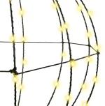 vidaXL Μπάλα με 192 LED 2 pcs Θερμό λευκό 40 cm Μέταλλο