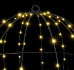 vidaXL Μπάλα με 192 LED 2 pcs Θερμό λευκό 40 cm Μέταλλο
