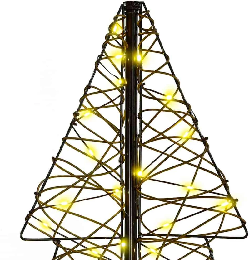 vidaXL Χριστουγεννιάτικο Δέντρο με 160 LED Θερμό λευκό 150 cm Ρατάν
