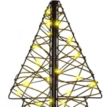 vidaXL Χριστουγεννιάτικο Δέντρο με 160 LED Θερμό λευκό 150 cm Ρατάν
