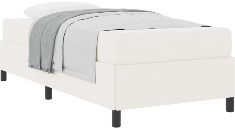 vidaXL Σκελετός Κρεβατιού Κρεμ 90 x 200 cm Βελούδο