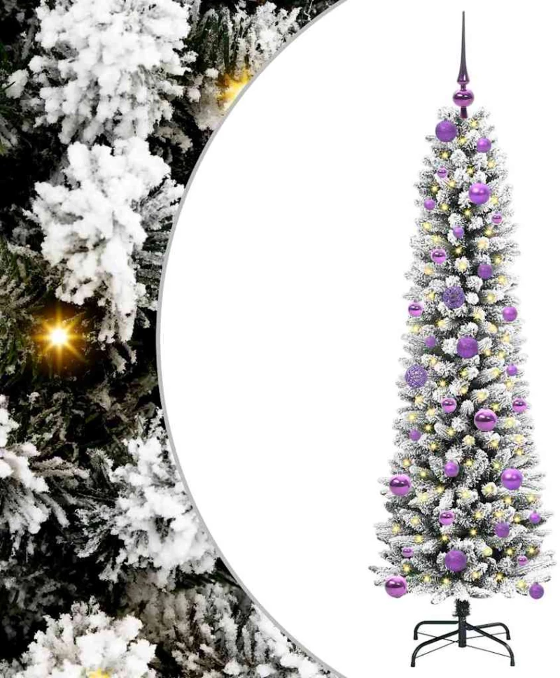 vidaXL Τεχνητό Χριστουγεννιάτικο Δέντρο με 150 LED Λευκό 150 cm