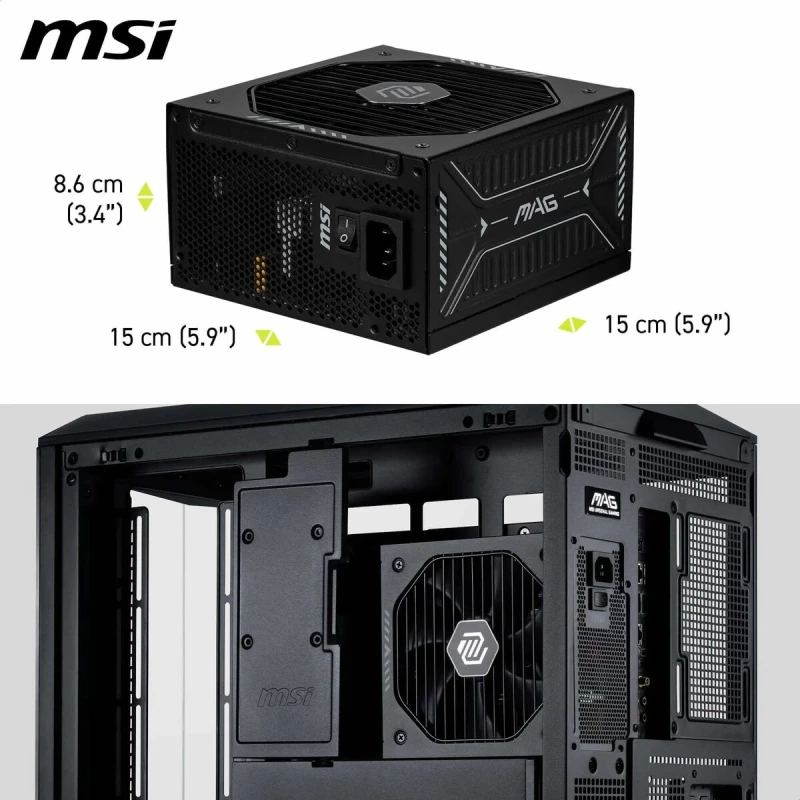 Τροφοδοσία Ρεύματος MSI 306-7ZPIY11-CE0 850 W 80 Plus Gold ATX