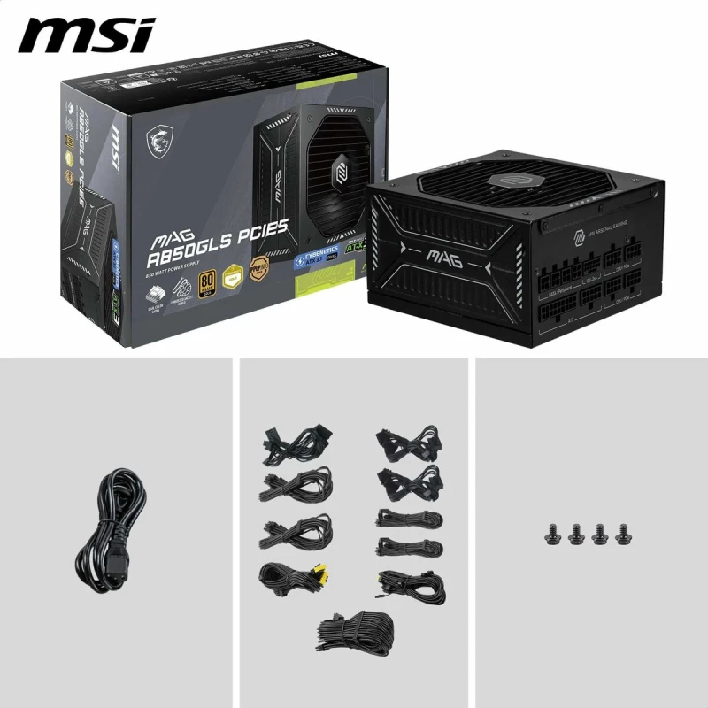 Τροφοδοσία Ρεύματος MSI 306-7ZPIY11-CE0 850 W 80 Plus Gold ATX