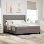 vidaXL Κρεβάτι με ελατήρια με στρώμα Taupe 180 x 200 cm ύφασμα