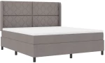vidaXL Κρεβάτι με ελατήρια με στρώμα Taupe 180 x 200 cm ύφασμα