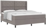 vidaXL Κρεβάτι με ελατήρια με στρώμα Taupe 180 x 200 cm ύφασμα